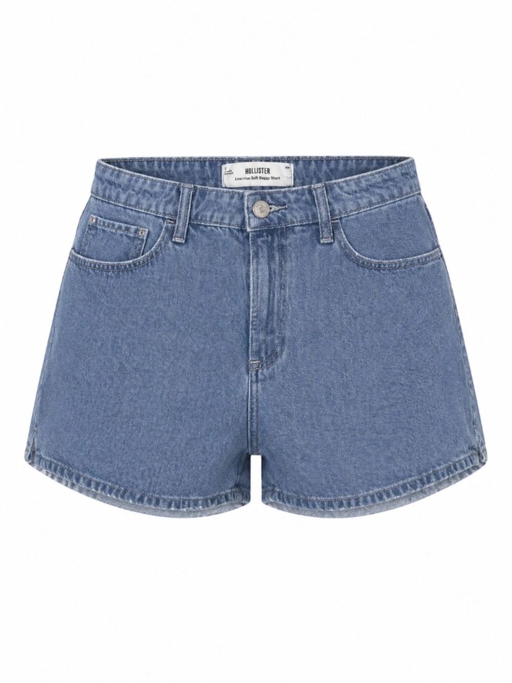 Hollister Curvy High-Rise Relaxed Short - Blue - 27